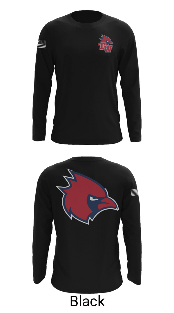 Long Sleeve Performance Shirt, Thomas Worthington High School Basketball, Women's Basketball, Teamtime, Team time, sublimation, custom sports apparel, team uniforms, spirit wear, spiritwear, sports uniforms, custom shirts, team store, custom team store, fundraiser sports, apparel fundraiser