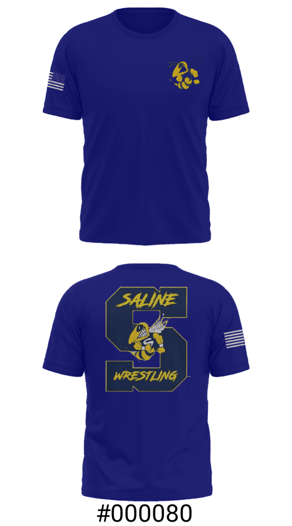 Short Sleeve Performance Shirt, Saline Middle School Wrestling, Wrestling, Teamtime, Team time, sublimation, custom sports apparel, team uniforms, spirit wear, spiritwear, sports uniforms, custom shirts, team store, custom team store, fundraiser sports, apparel fundraiser