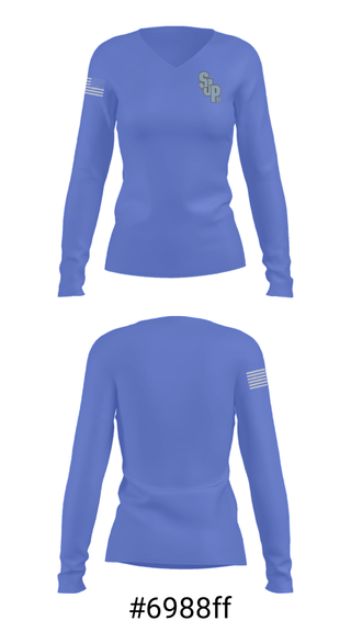 Women's Long Sleeve Vneck Shirt, Saint John Paul II Academy, Spirit Store, Teamtime, Team time, sublimation, custom sports apparel, team uniforms, spirit wear, spiritwear, sports uniforms, custom shirts, team store, custom team store, fundraiser sports, apparel fundraiser
