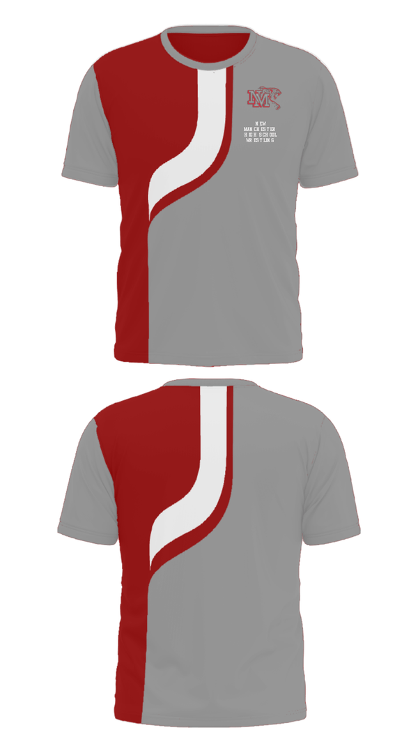 Short Sleeve Performance Shirt, New Manchester High School Wrestling, Wrestling, Teamtime, Team time, sublimation, custom sports apparel, team uniforms, spirit wear, spiritwear, sports uniforms, custom shirts, team store, custom team store, fundraiser sports, apparel fundraiser