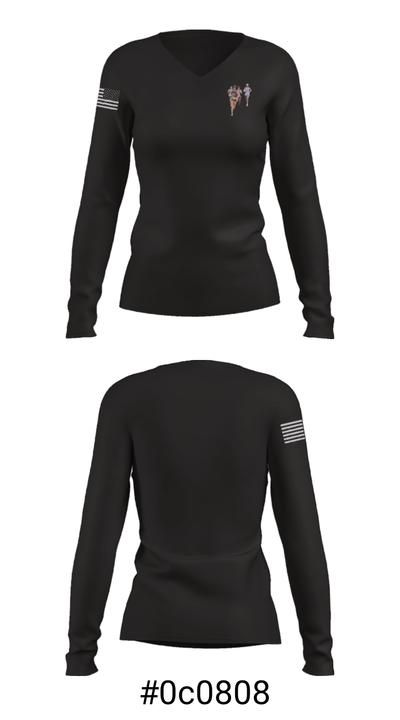 Bobcats 70742367 Women's Long Sleeve V-neck Shirt - 20