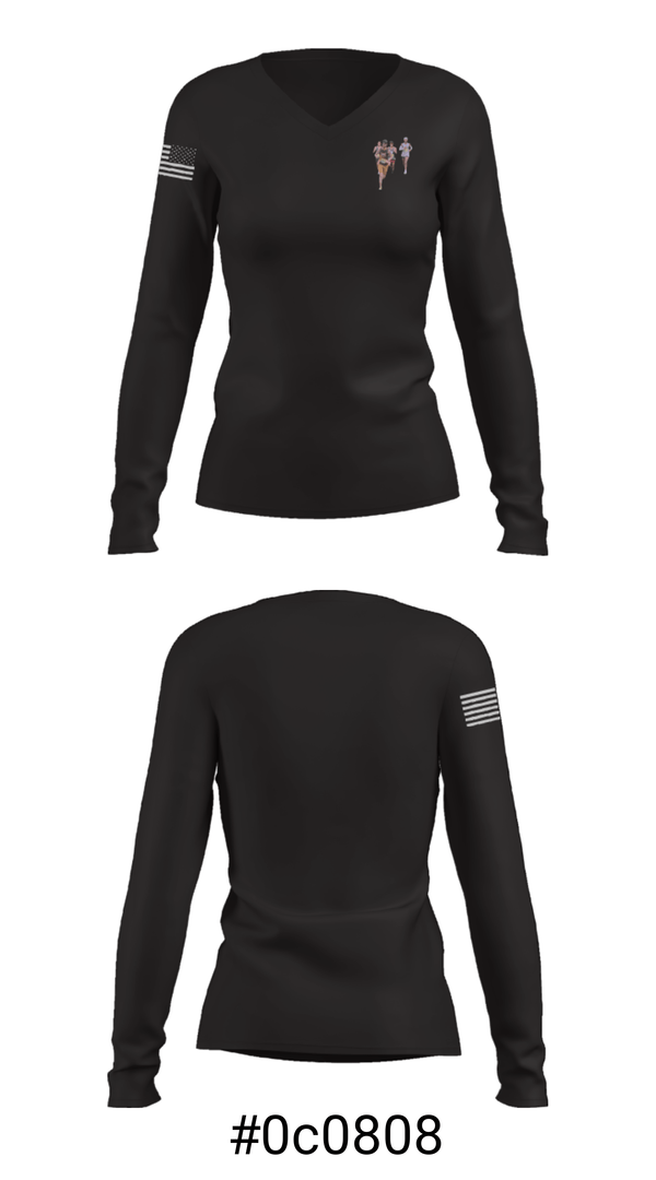 Women's Long Sleeve Vneck Shirt, Bobcats, Cross Country, Teamtime, Team time, sublimation, custom sports apparel, team uniforms, spirit wear, spiritwear, sports uniforms, custom shirts, team store, custom team store, fundraiser sports, apparel fundraiser