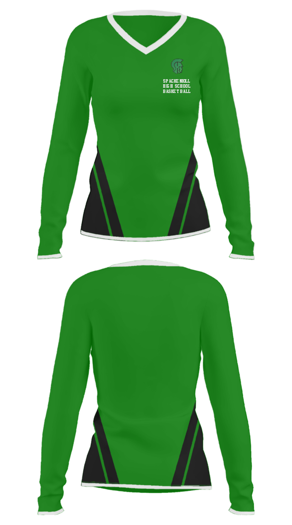 Women's Long Sleeve Vneck Shirt, Spackenkill High School Basketball, Women's Basketball, Teamtime, Team time, sublimation, custom sports apparel, team uniforms, spirit wear, spiritwear, sports uniforms, custom shirts, team store, custom team store, fundraiser sports, apparel fundraiser