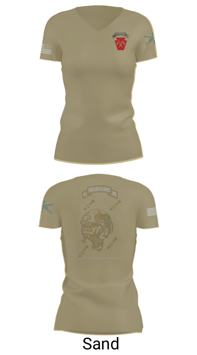 1-111th IN BN 38506759 Women's Short Sleeve V-neck Shirt - 44