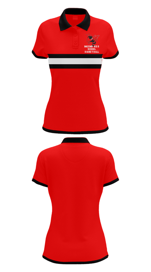 Short Sleeve Performance Polo, Macomb High School Basketball, Men's Basketball, Teamtime, Team time, sublimation, custom sports apparel, team uniforms, spirit wear, spiritwear, sports uniforms, custom shirts, team store, custom team store, fundraiser sports, apparel fundraiser
