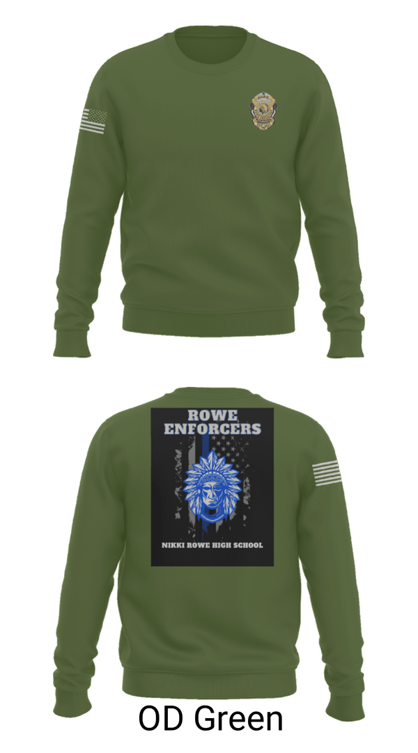 Crew Neck Sweatshirt, Rowe Enforcers, Police, Teamtime, Team time, sublimation, custom sports apparel, team uniforms, spirit wear, spiritwear, sports uniforms, custom shirts, team store, custom team store, fundraiser sports, apparel fundraiser