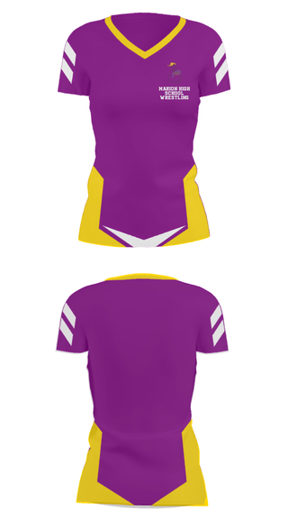 Women's Short Sleeve Vneck Shirt, Marion High School Wrestling, Wrestling, Teamtime, Team time, sublimation, custom sports apparel, team uniforms, spirit wear, spiritwear, sports uniforms, custom shirts, team store, custom team store, fundraiser sports, apparel fundraiser