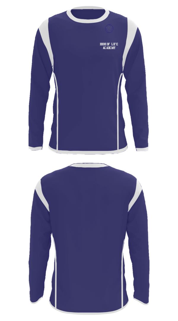 Long Sleeve Performance Shirt, Book Of Life Academy, Spirit Store, Teamtime, Team time, sublimation, custom sports apparel, team uniforms, spirit wear, spiritwear, sports uniforms, custom shirts, team store, custom team store, fundraiser sports, apparel fundraiser
