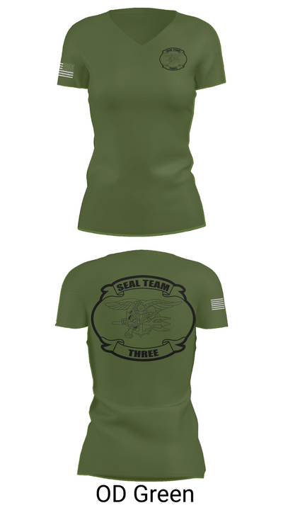 SEAL team 3 31272600 Women's Short Sleeve V-neck Shirt - 46