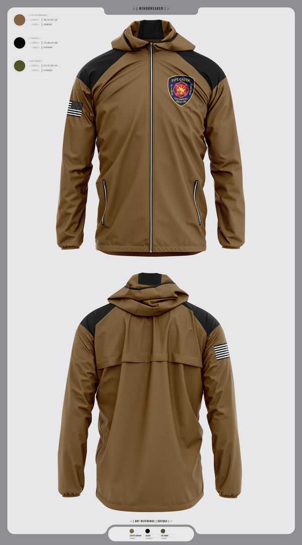 Windbreaker, PCFD, , Teamtime, Team time, sublimation, custom sports apparel, team uniforms, spirit wear, spiritwear, sports uniforms, custom shirts, team store, custom team store, fundraiser sports, apparel fundraiser