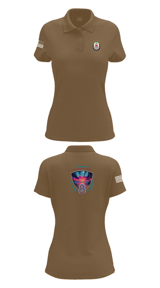Womens Short Sleeve Performance Polo, USS Bougainville CPO, , Teamtime, Team time, sublimation, custom sports apparel, team uniforms, spirit wear, spiritwear, sports uniforms, custom shirts, team store, custom team store, fundraiser sports, apparel fundraiser