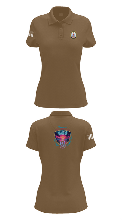 USS Bougainville CPO 89131174 Women's Short Sleeve Performance Polo  - 14