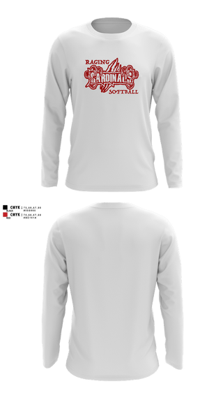 Long Sleeve Performance Shirt, Raging Cardinals, Softball, Teamtime, Team time, sublimation, custom sports apparel, team uniforms, spirit wear, spiritwear, sports uniforms, custom shirts, team store, custom team store, fundraiser sports, apparel fundraiser