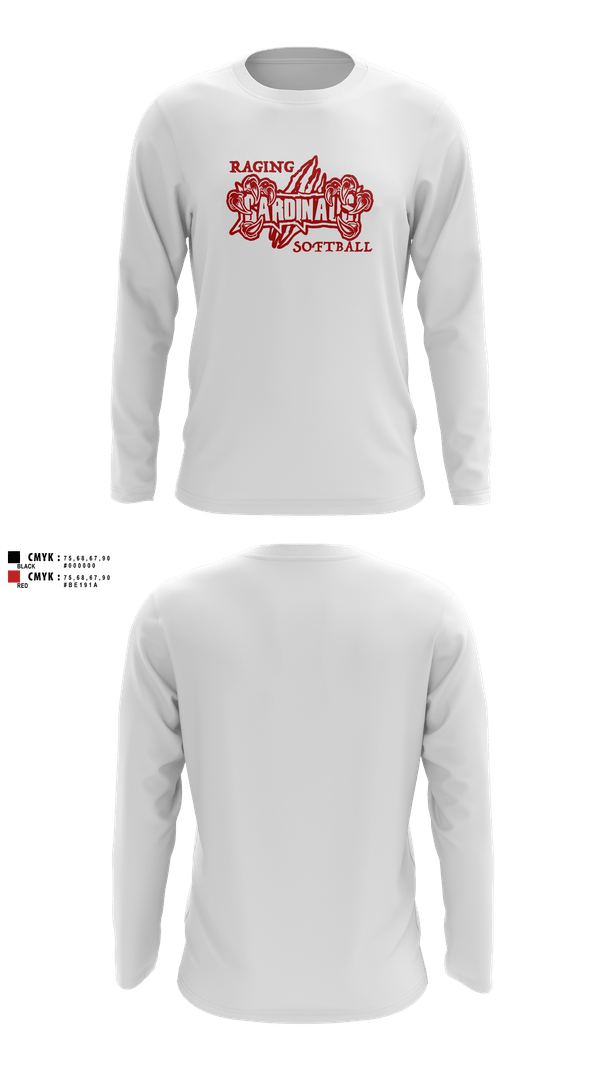 Long Sleeve Performance Shirt, Raging Cardinals, Softball, Teamtime, Team time, sublimation, custom sports apparel, team uniforms, spirit wear, spiritwear, sports uniforms, custom shirts, team store, custom team store, fundraiser sports, apparel fundraiser