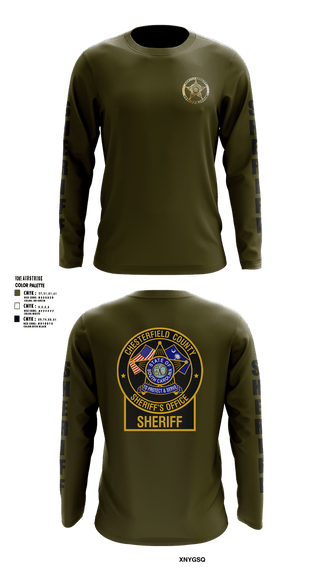 Long Sleeve Performance Shirt, Chesterfield County Sheriff’s Office, Police, Teamtime, Team time, sublimation, custom sports apparel, team uniforms, spirit wear, spiritwear, sports uniforms, custom shirts, team store, custom team store, fundraiser sports, apparel fundraiser