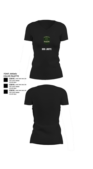 Womens Short Sleeve Vneck Shirt, BSS JROTC, , Teamtime, Team time, sublimation, custom sports apparel, team uniforms, spirit wear, spiritwear, sports uniforms, custom shirts, team store, custom team store, fundraiser sports, apparel fundraiser