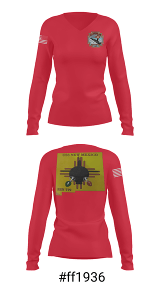 Women's Long Sleeve Vneck Shirt, , Navy, Teamtime, Team time, sublimation, custom sports apparel, team uniforms, spirit wear, spiritwear, sports uniforms, custom shirts, team store, custom team store, fundraiser sports, apparel fundraiser