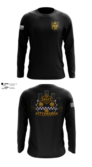 Long Sleeve Performance Shirt, Pittsburgh Police NFL Draft 2026, Police, Teamtime, Team time, sublimation, custom sports apparel, team uniforms, spirit wear, spiritwear, sports uniforms, custom shirts, team store, custom team store, fundraiser sports, apparel fundraiser