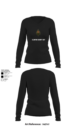 Womens Long Sleeve Vneck Shirt, Clinton County SOT, , Teamtime, Team time, sublimation, custom sports apparel, team uniforms, spirit wear, spiritwear, sports uniforms, custom shirts, team store, custom team store, fundraiser sports, apparel fundraiser