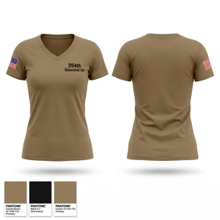 Womens Short Sleeve Vneck Shirt, 354th Chemical Co, Army, Teamtime, Team time, sublimation, custom sports apparel, team uniforms, spirit wear, spiritwear, sports uniforms, custom shirts, team store, custom team store, fundraiser sports, apparel fundraiser