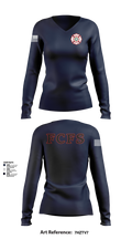 Fairfield County Fire Service 95108928 Women's Long Sleeve V-neck Shirt - 102
