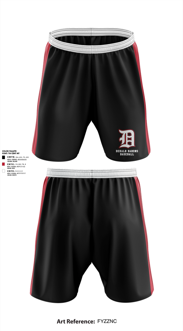 Athletic Shorts With Pockets, DeKalb Barons Baseball, Baseball, Teamtime, Team time, sublimation, custom sports apparel, team uniforms, spirit wear, spiritwear, sports uniforms, custom shirts, team store, custom team store, fundraiser sports, apparel fundraiser