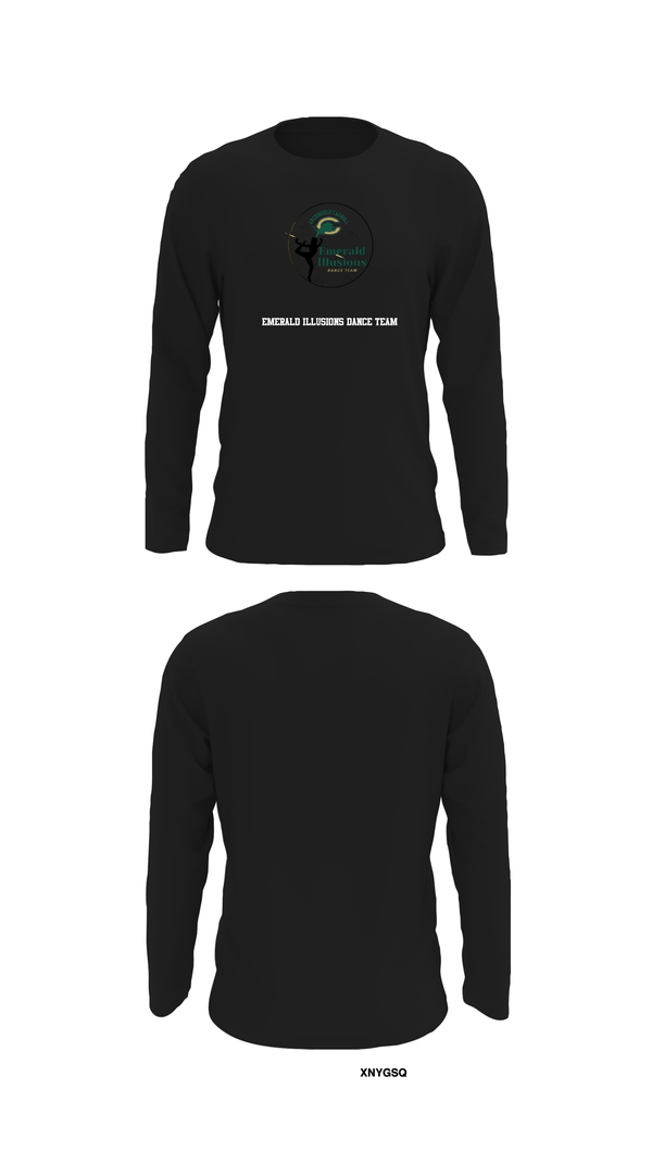 Long Sleeve Performance Shirt, Emerald Illusions Dance Team, Spirit Store, Teamtime, Team time, sublimation, custom sports apparel, team uniforms, spirit wear, spiritwear, sports uniforms, custom shirts, team store, custom team store, fundraiser sports, apparel fundraiser