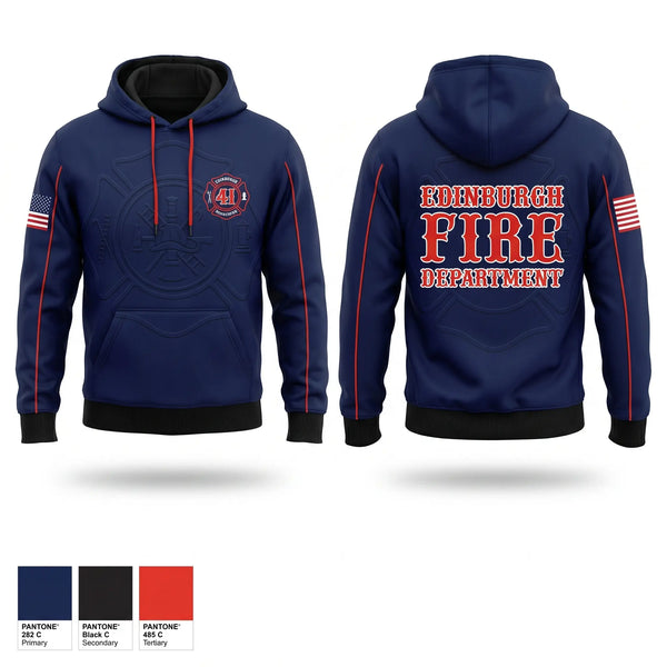 Hoodie, Edinburgh Fire & Rescue, Fire Department, Teamtime, Team time, sublimation, custom sports apparel, team uniforms, spirit wear, spiritwear, sports uniforms, custom shirts, team store, custom team store, fundraiser sports, apparel fundraiser