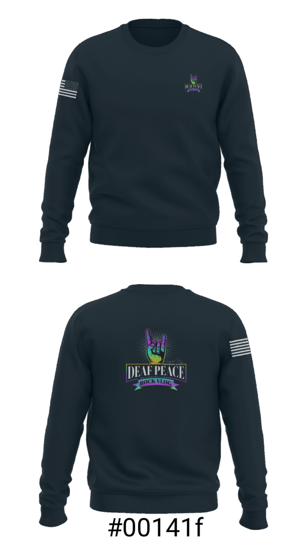 Crew Neck Sweatshirt, DeafPeaceRockVlog, , Teamtime, Team time, sublimation, custom sports apparel, team uniforms, spirit wear, spiritwear, sports uniforms, custom shirts, team store, custom team store, fundraiser sports, apparel fundraiser