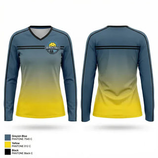Womens Long Sleeve Vneck Shirt, Camano Stanwood Pickleball Association, , Teamtime, Team time, sublimation, custom sports apparel, team uniforms, spirit wear, spiritwear, sports uniforms, custom shirts, team store, custom team store, fundraiser sports, apparel fundraiser
