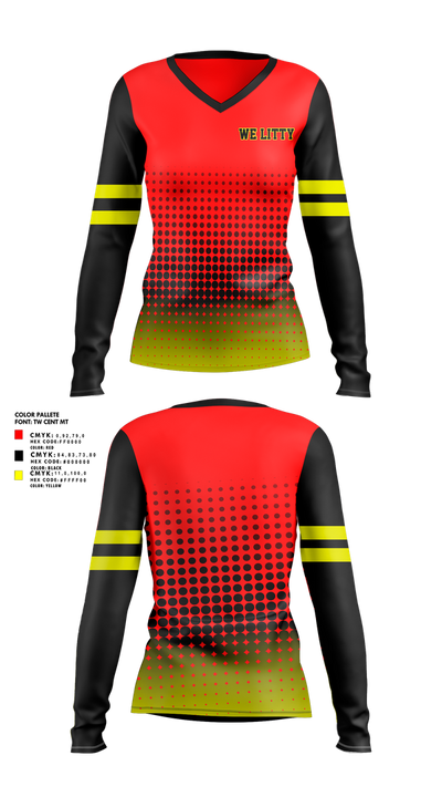 We Litty! 48292003 Women's Long Sleeve V-neck Shirt - 1