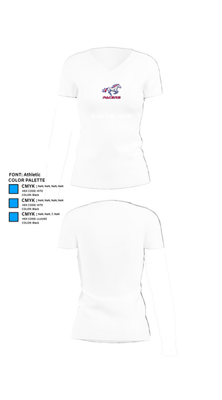 Womens Short Sleeve Vneck Shirt, Plaza Park Pacers, Spirit Store, Teamtime, Team time, sublimation, custom sports apparel, team uniforms, spirit wear, spiritwear, sports uniforms, custom shirts, team store, custom team store, fundraiser sports, apparel fundraiser