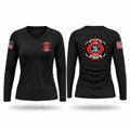 Grenada Fire Department Women's Long Sleeve V-neck Shirt - 1