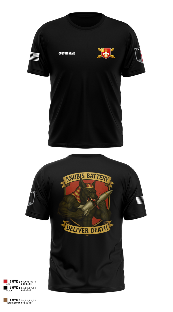 Short Sleeve Performance Shirt, Anubis Battery, 3-12 FA, Army, Teamtime, Team time, sublimation, custom sports apparel, team uniforms, spirit wear, spiritwear, sports uniforms, custom shirts, team store, custom team store, fundraiser sports, apparel fundraiser