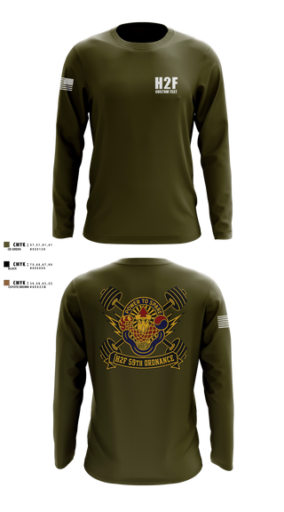 Long Sleeve Performance Shirt, 59th ORD BDE, Army, Teamtime, Team time, sublimation, custom sports apparel, team uniforms, spirit wear, spiritwear, sports uniforms, custom shirts, team store, custom team store, fundraiser sports, apparel fundraiser