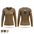 2-142 FA B BTRY Women's Long Sleeve V-neck Shirt - 1