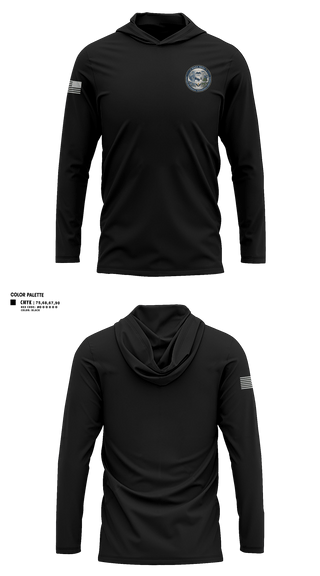 Long Sleeve Performance Shirt with hood, DASA DE&C Partner Relationship Management, , Teamtime, Team time, sublimation, custom sports apparel, team uniforms, spirit wear, spiritwear, sports uniforms, custom shirts, team store, custom team store, fundraiser sports, apparel fundraiser