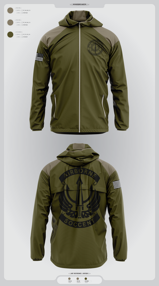 Windbreaker, SOCCENT IWD, Army, Teamtime, Team time, sublimation, custom sports apparel, team uniforms, spirit wear, spiritwear, sports uniforms, custom shirts, team store, custom team store, fundraiser sports, apparel fundraiser