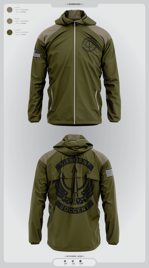 Windbreaker, SOCCENT IWD, Army, Teamtime, Team time, sublimation, custom sports apparel, team uniforms, spirit wear, spiritwear, sports uniforms, custom shirts, team store, custom team store, fundraiser sports, apparel fundraiser