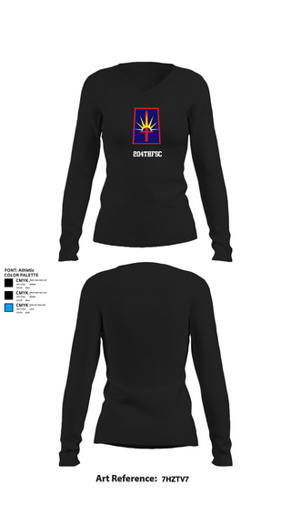 Womens Long Sleeve Vneck Shirt, 204thFSC, National Guard, Teamtime, Team time, sublimation, custom sports apparel, team uniforms, spirit wear, spiritwear, sports uniforms, custom shirts, team store, custom team store, fundraiser sports, apparel fundraiser