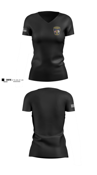 Womens Short Sleeve Vneck Shirt, Phoenix Police Department, Police, Teamtime, Team time, sublimation, custom sports apparel, team uniforms, spirit wear, spiritwear, sports uniforms, custom shirts, team store, custom team store, fundraiser sports, apparel fundraiser