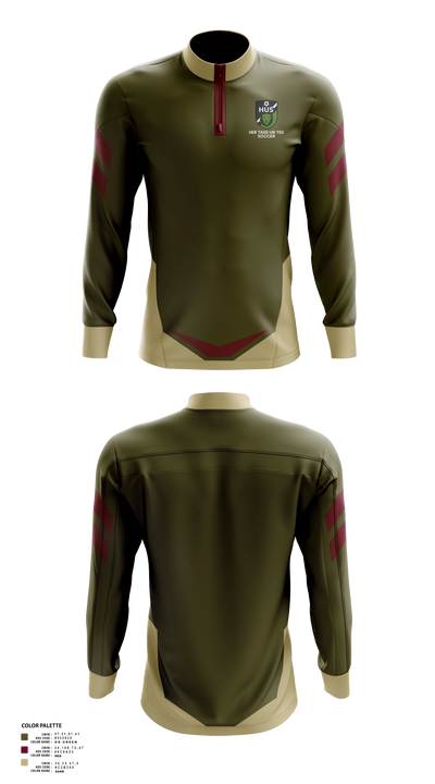 HUSL 45962778 Quarter Zip Jacket - 21