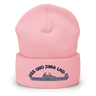 USS IWO JIMA LHD7 FRG Cuffed Beanie | Yupoong 1501KC