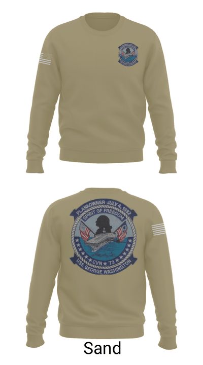 USS GEORGE WASHINGTON CVN-73 87107086 Crew Neck Sweatshirt - 42