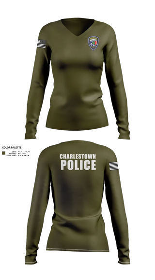 Womens Long Sleeve Vneck Shirt, CHPD, Police, Teamtime, Team time, sublimation, custom sports apparel, team uniforms, spirit wear, spiritwear, sports uniforms, custom shirts, team store, custom team store, fundraiser sports, apparel fundraiser