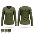 DOCARE Women's Long Sleeve V-neck Shirt - 1