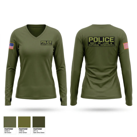 Womens Long Sleeve Vneck Shirt, DOCARE, Police, Teamtime, Team time, sublimation, custom sports apparel, team uniforms, spirit wear, spiritwear, sports uniforms, custom shirts, team store, custom team store, fundraiser sports, apparel fundraiser