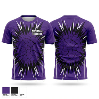 Soft Poly Tee Cotton Like Feel, Northeast Impact, Softball, Teamtime, Team time, sublimation, custom sports apparel, team uniforms, spirit wear, spiritwear, sports uniforms, custom shirts, team store, custom team store, fundraiser sports, apparel fundraiser