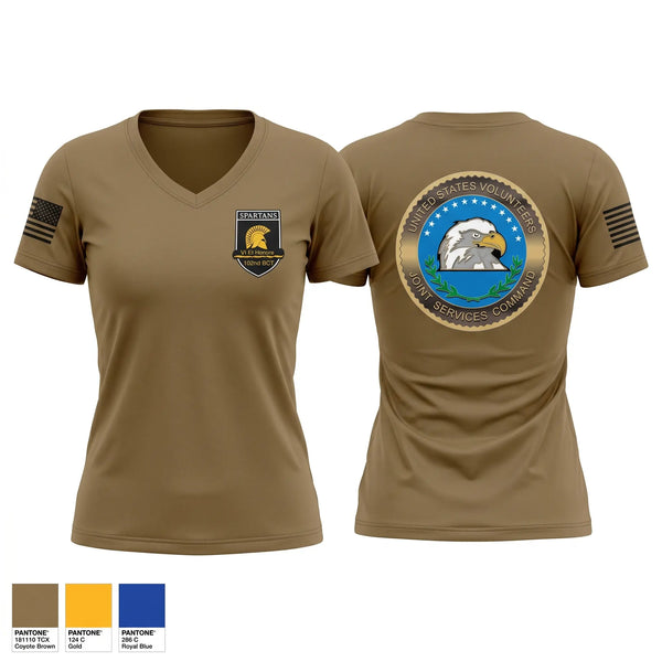 Womens Short Sleeve Vneck Shirt, 102nd BCT, National Guard, Teamtime, Team time, sublimation, custom sports apparel, team uniforms, spirit wear, spiritwear, sports uniforms, custom shirts, team store, custom team store, fundraiser sports, apparel fundraiser