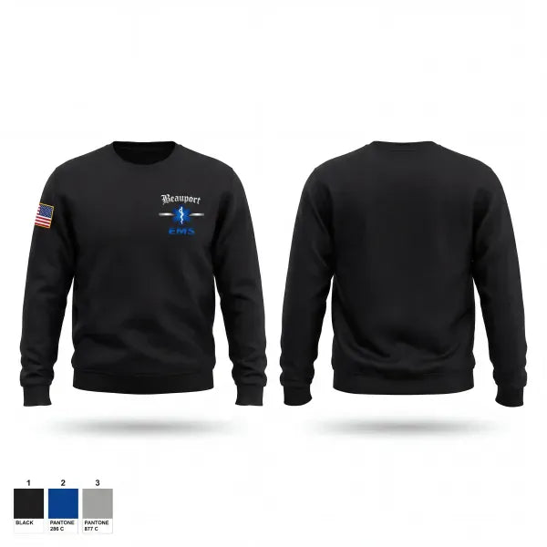 Crew Neck Sweatshirt, Beauport Ambulance, EMS/EMT, Teamtime, Team time, sublimation, custom sports apparel, team uniforms, spirit wear, spiritwear, sports uniforms, custom shirts, team store, custom team store, fundraiser sports, apparel fundraiser